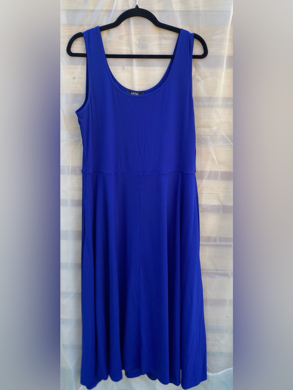 MSK Cobalt Blue Scoop Neck Sleeveless Maxi Dress